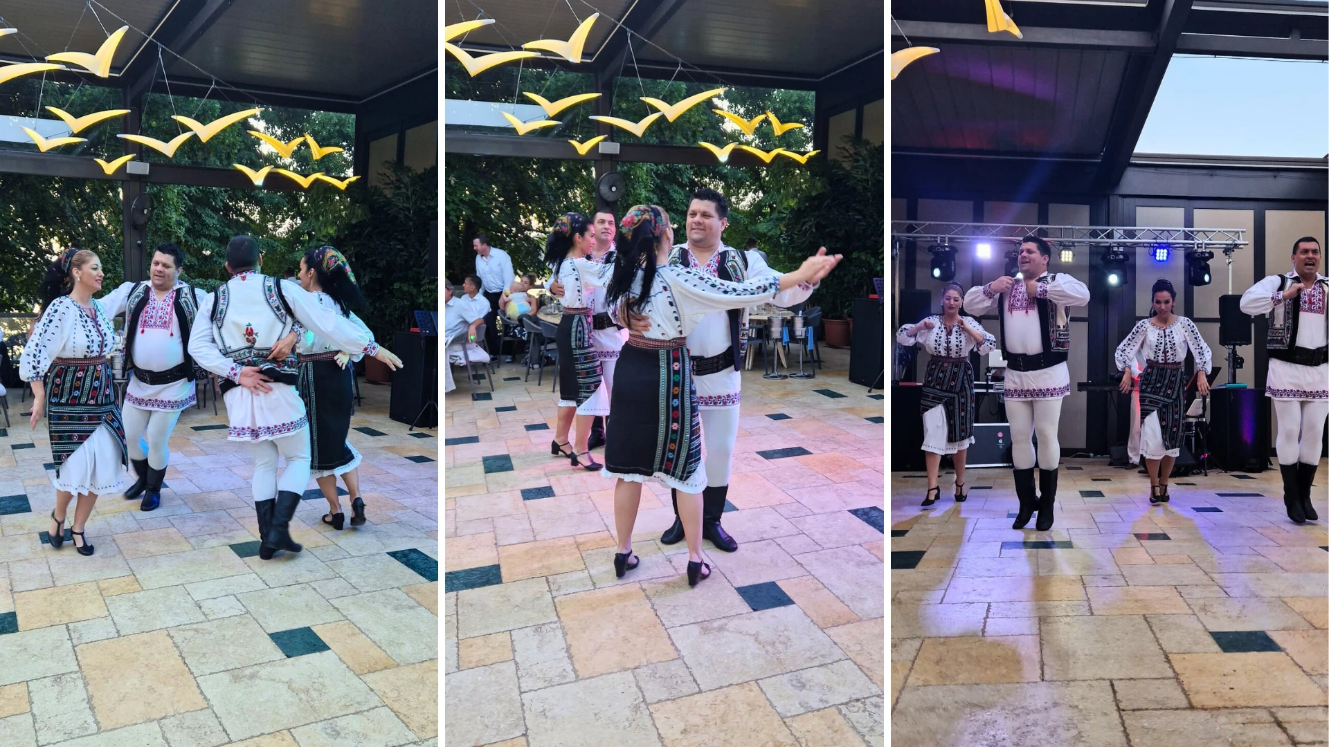 Dansatori în costume tradiționale românești – Grupul folcloric Tarabostes la eveniment în București